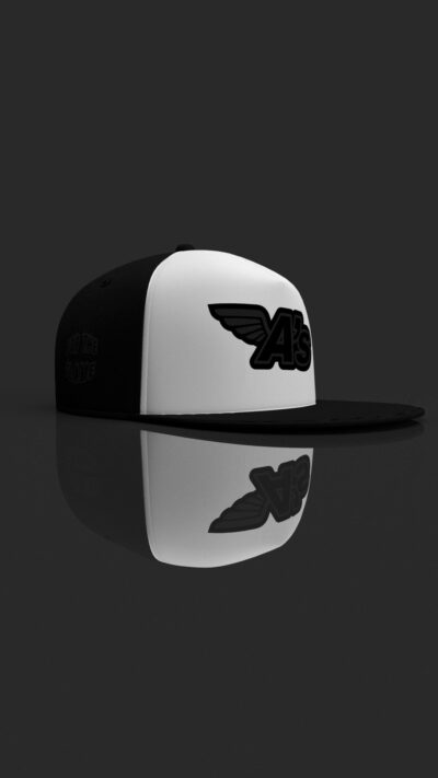 New Era - For the Flame | Golfer Black White Snapback Black Rope "A's Classic" Black White Glow