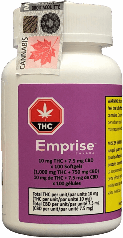 Emprise - THC:CBD Softgels 100x10:7.5 | 1000mg THC : 750mg CBD