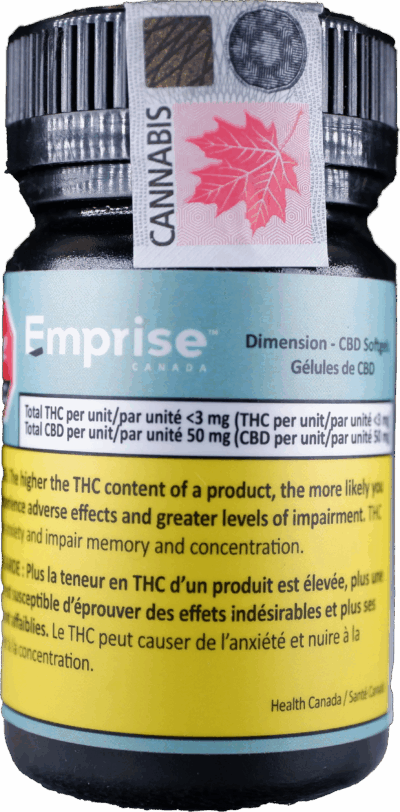 Emprise - Dimension CBD Softgels 30x50mg | 1500mg
