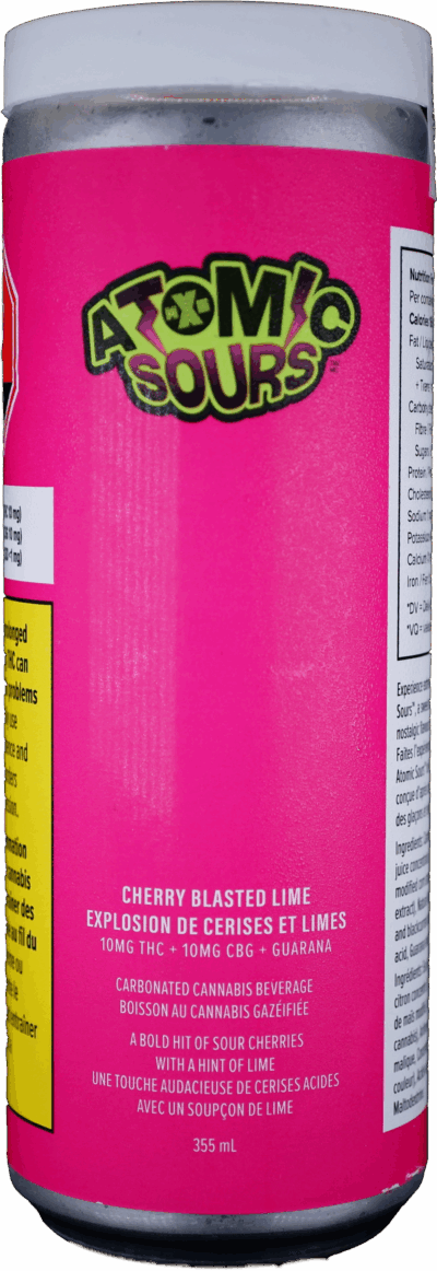 XMG Atomic Sours - Cherry Blasted Lime Soda | 10mg THC : 10mg CBG