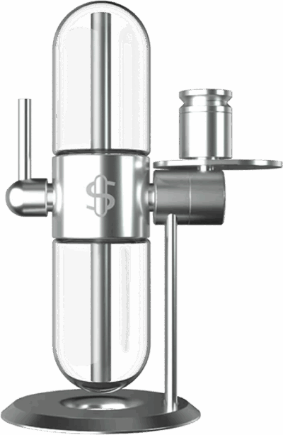 Stundenglass - Gravity Hookah | Polished Silver