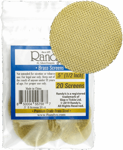 Randy's 0.50" Brass Screen (Pack of 20)